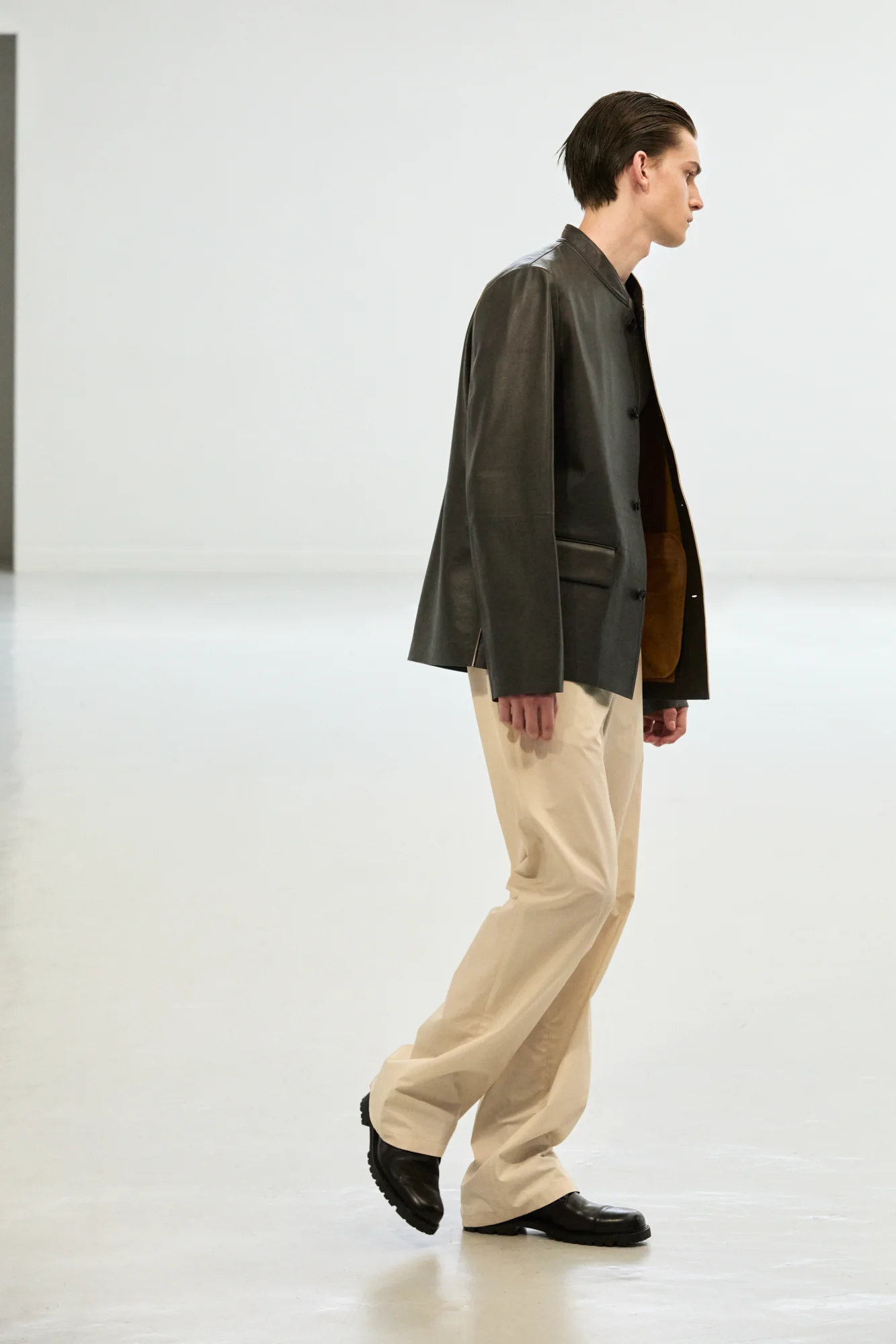 Bonded leather jacket ardoise - Image 2