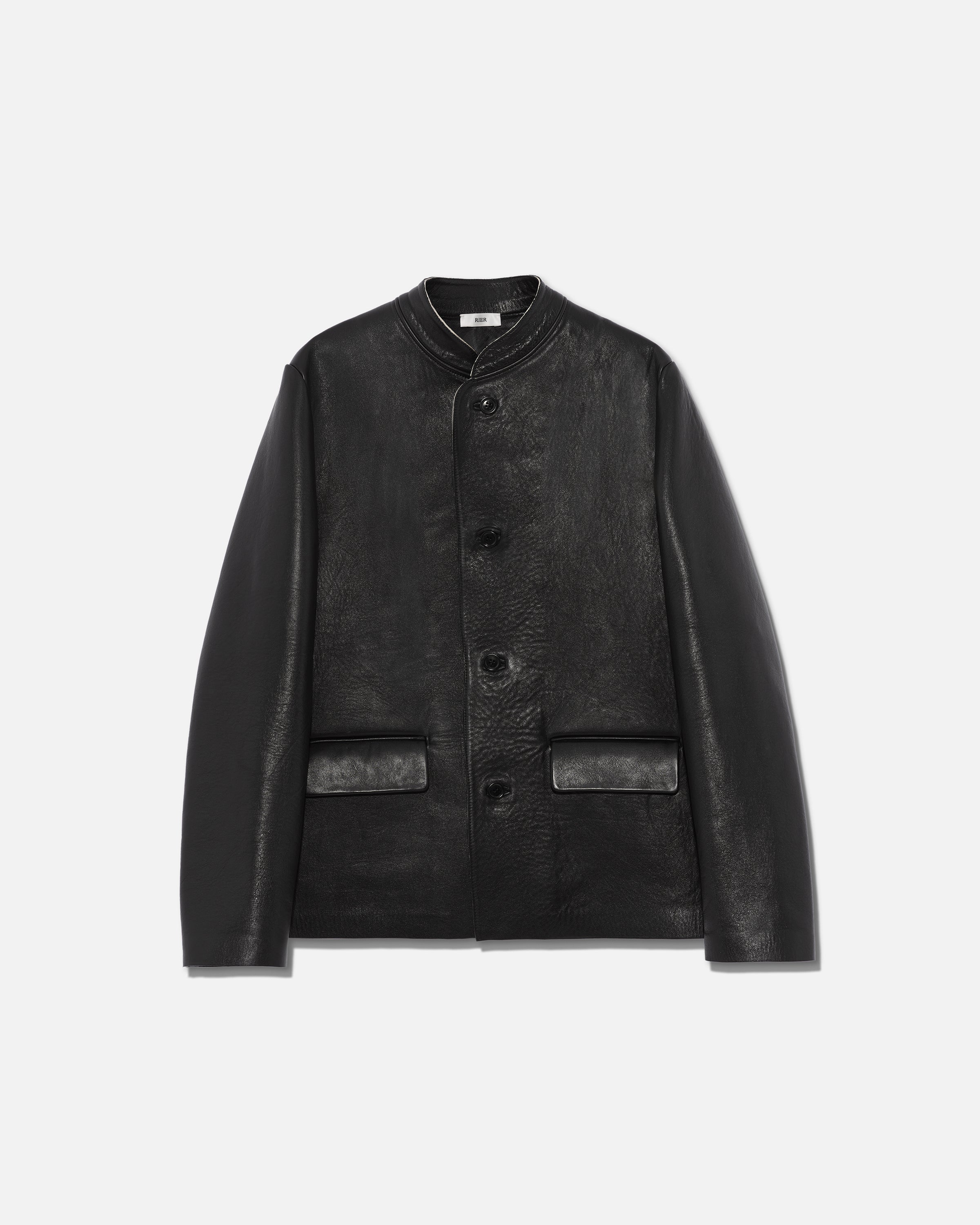 Bonded leather jacket black - Image 2