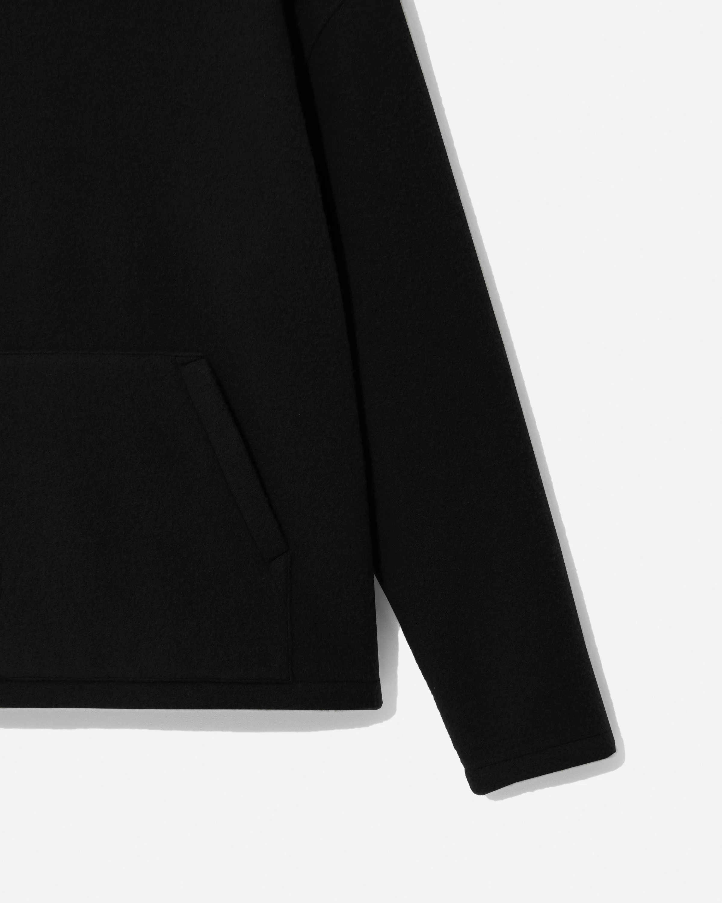 Fleece hoodie black - Image 3