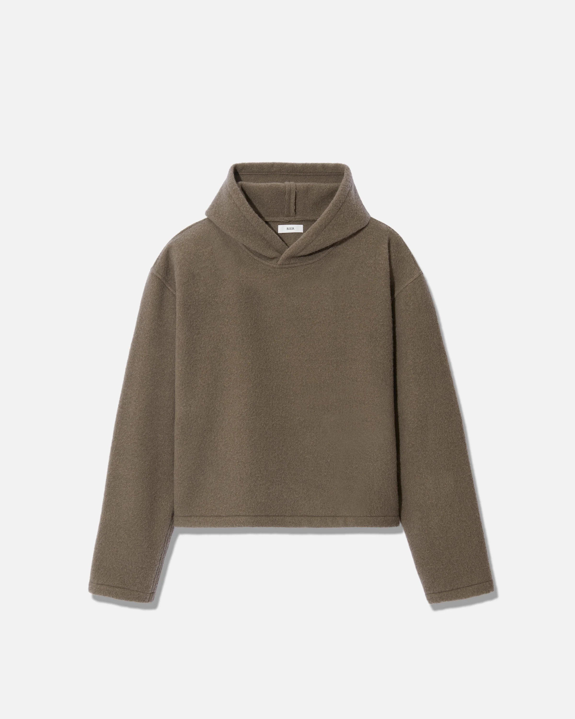 Fleece hoodie crop argile - Image 2
