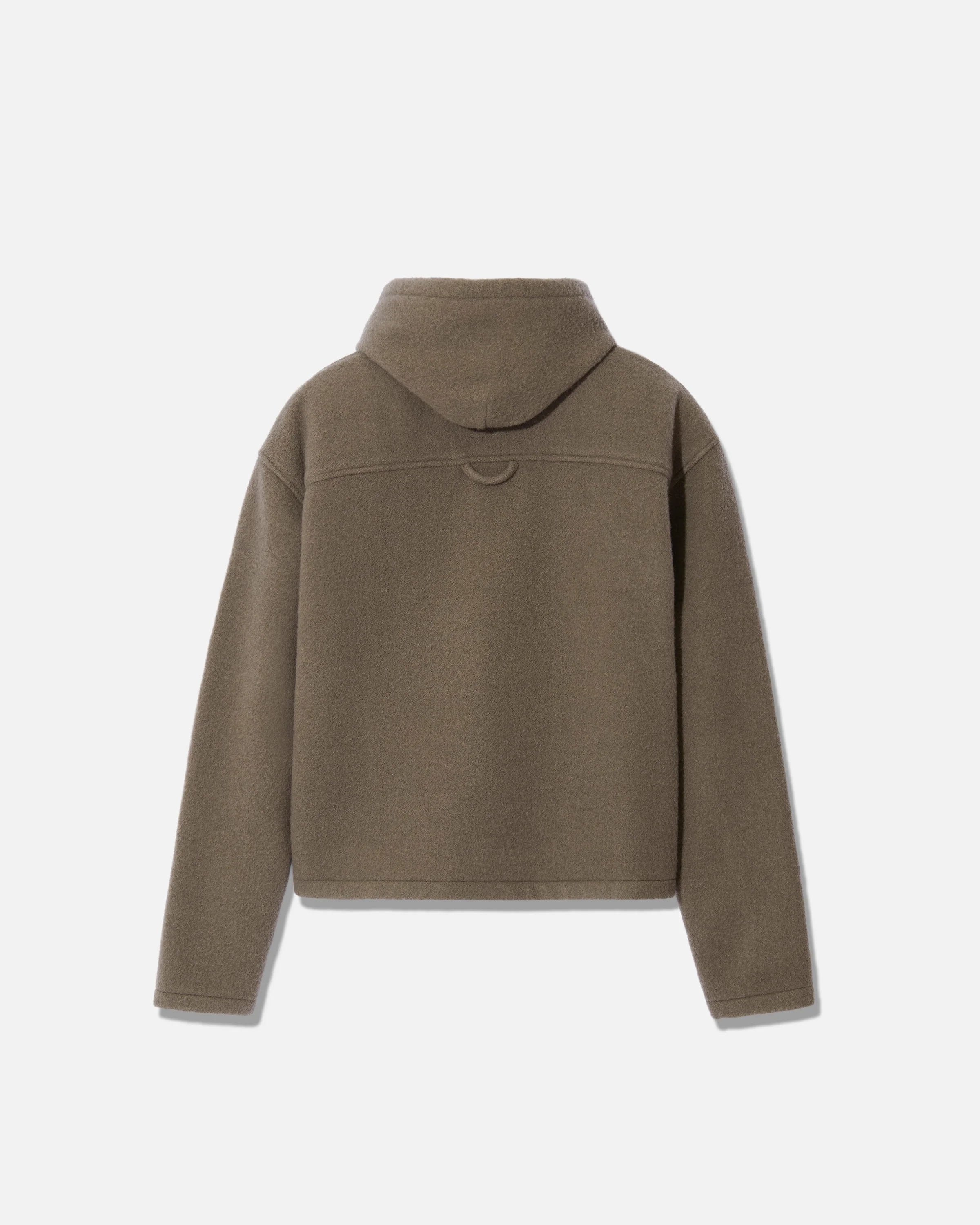 Fleece hoodie crop argile - Image 3