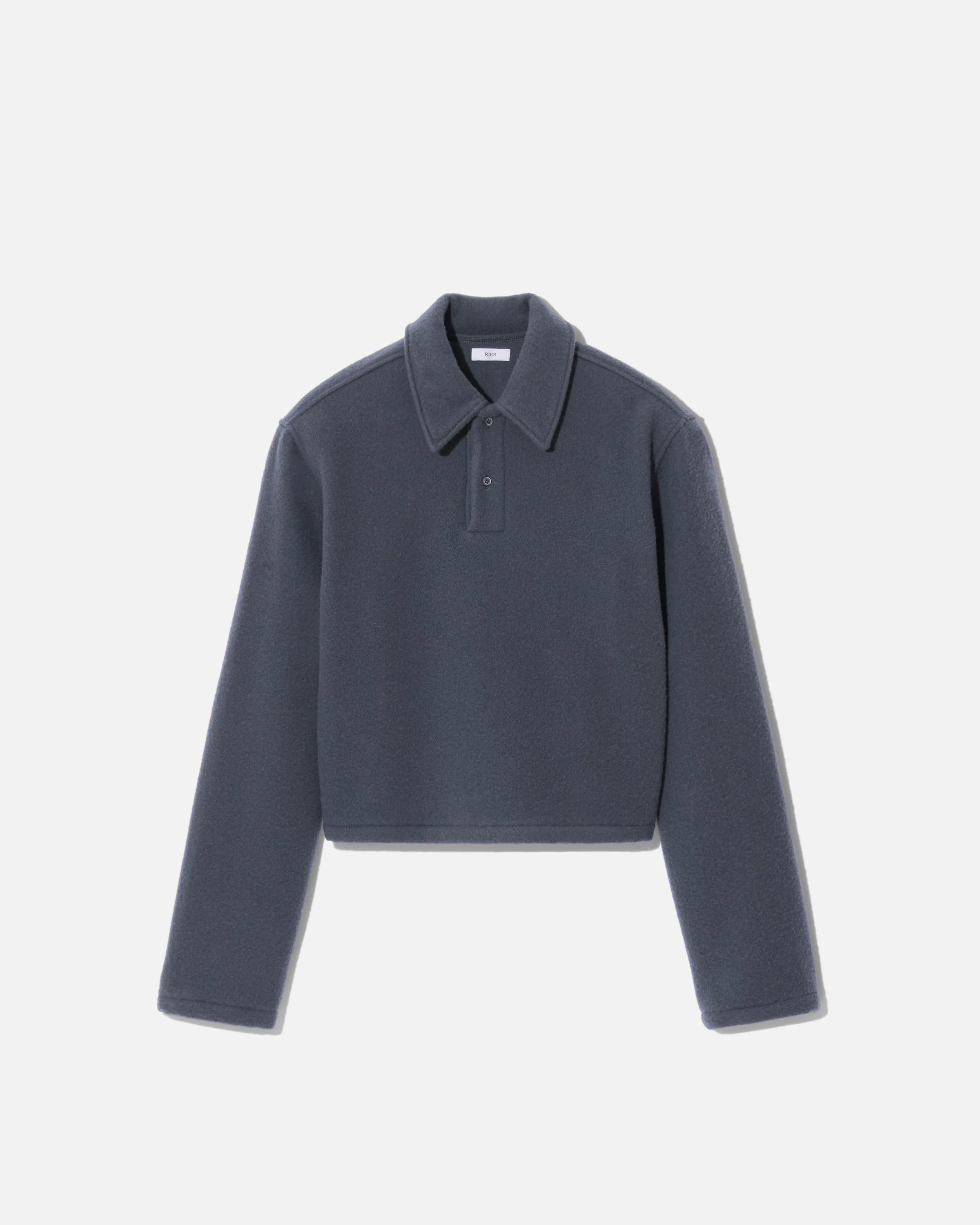 Fleece polo ardoise - Image 2