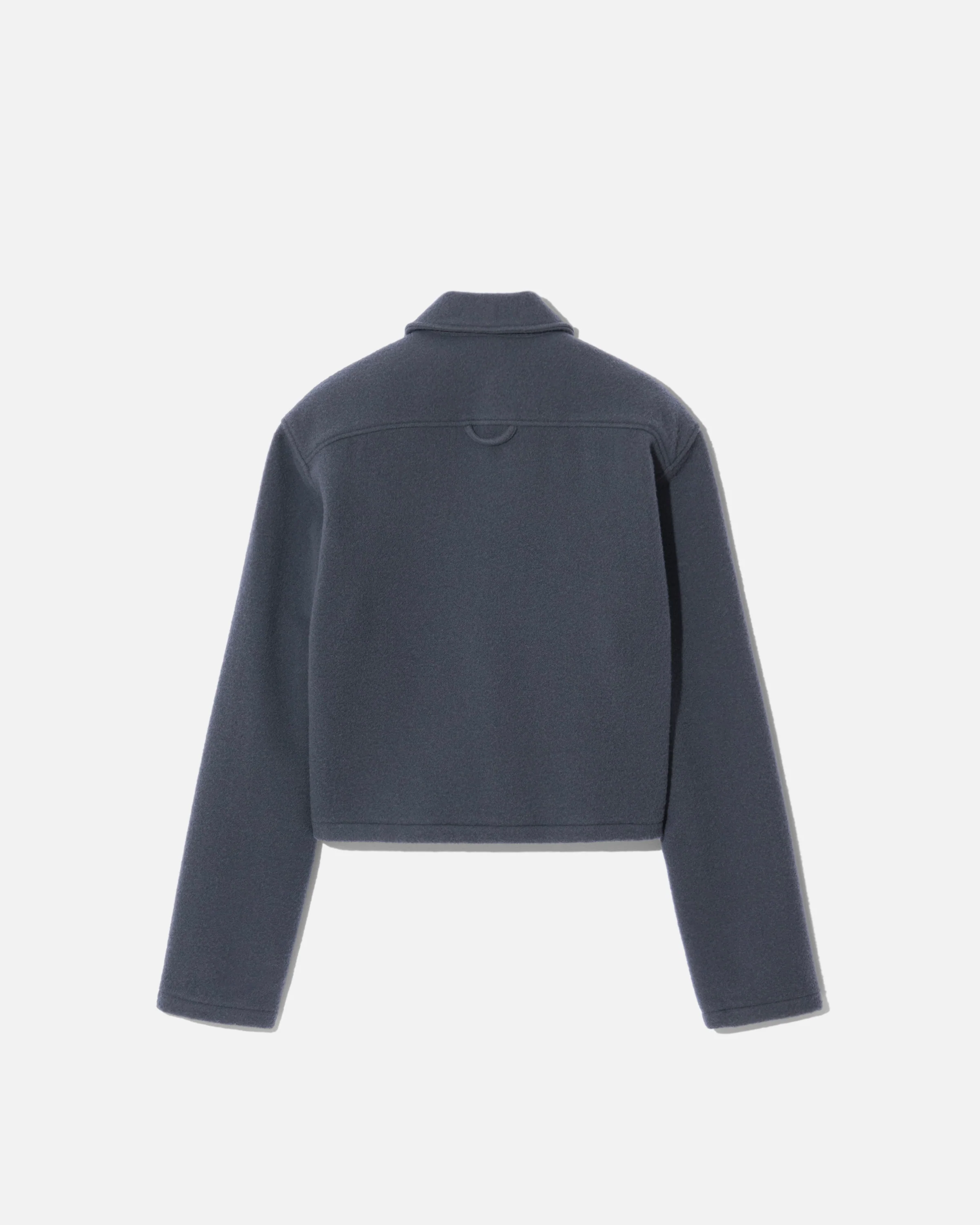 Fleece polo ardoise - Image 3