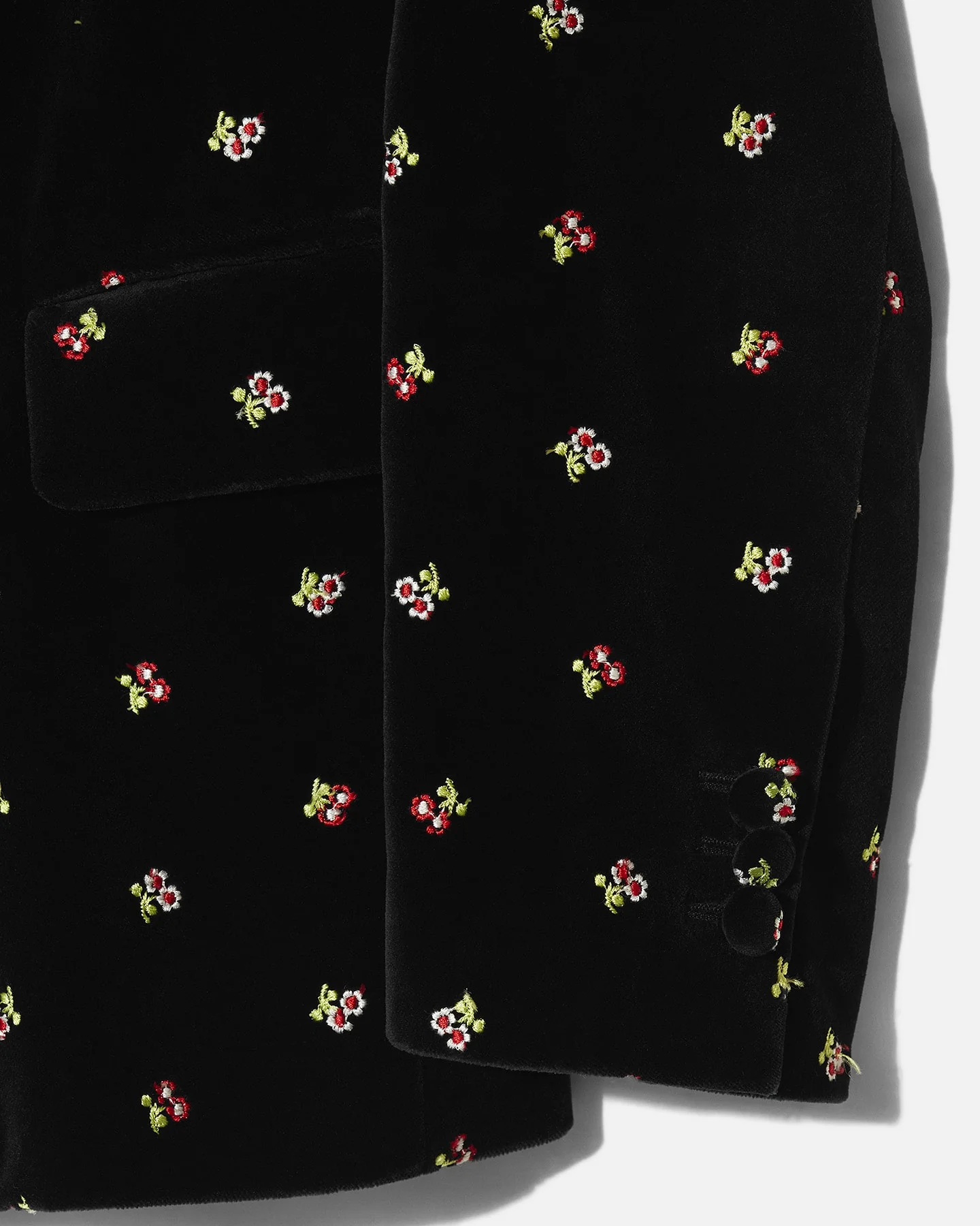 Sakko velvet flowers black - Image 4