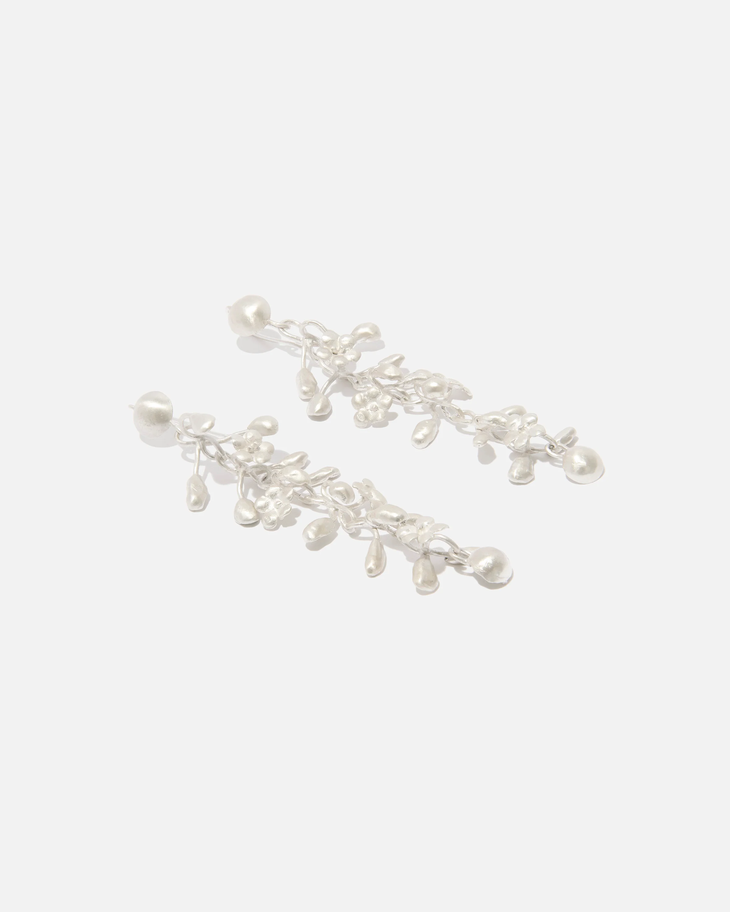 Sterling-silver earrings medium flowers - Image 3