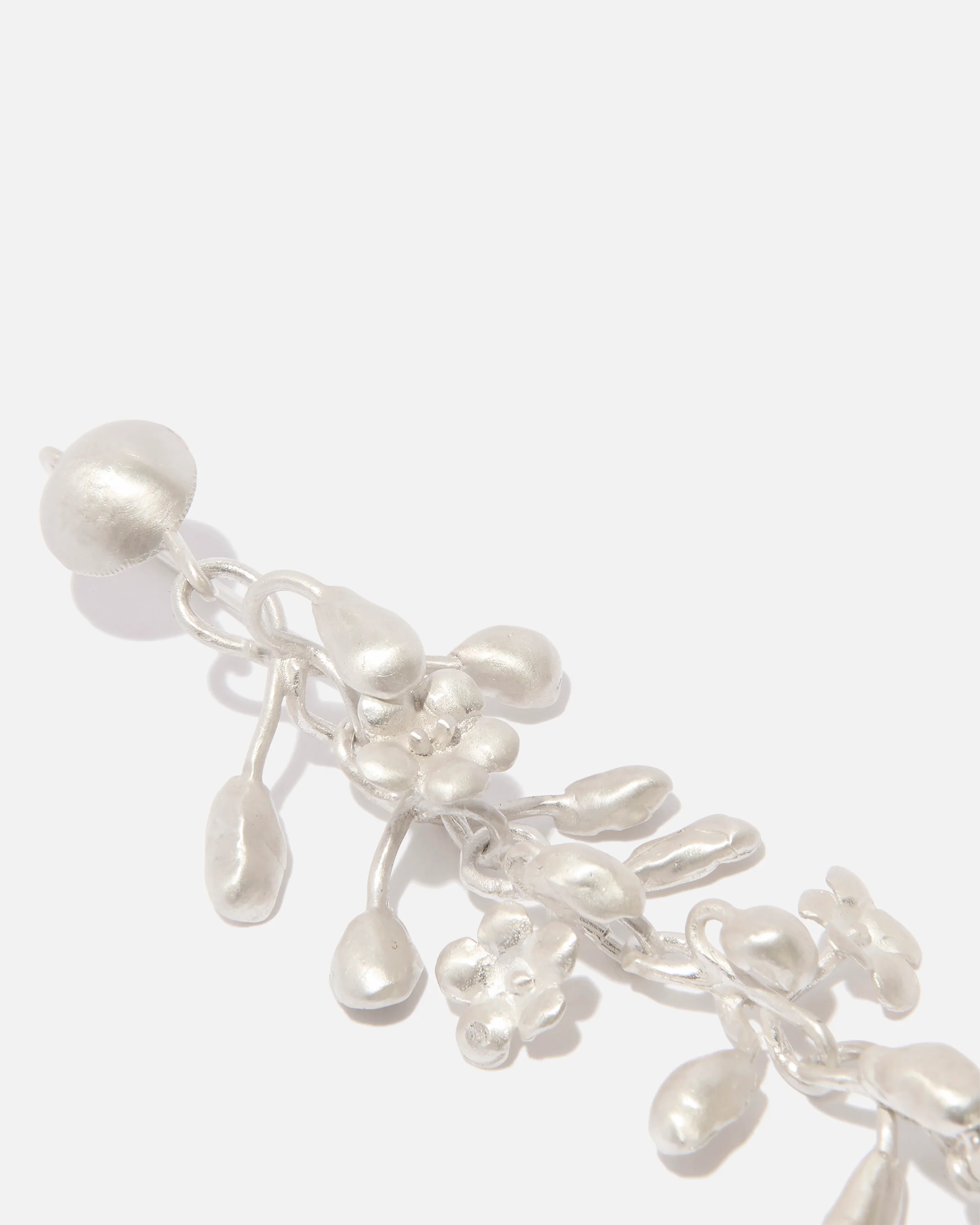 Sterling-silver earrings medium flowers - Image 4