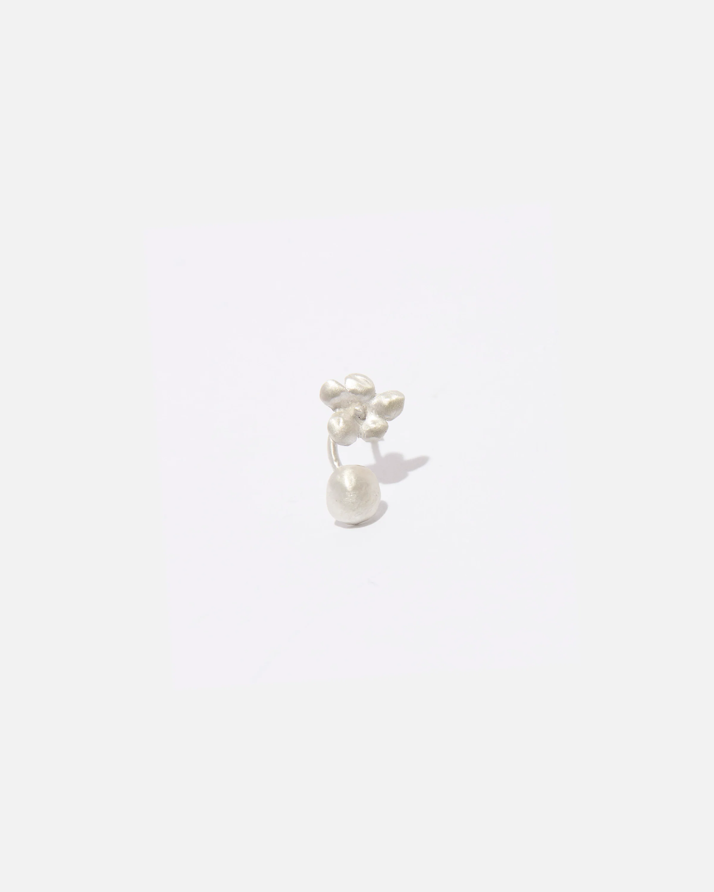 Sterling-silver earrings studs flowers - Image 4