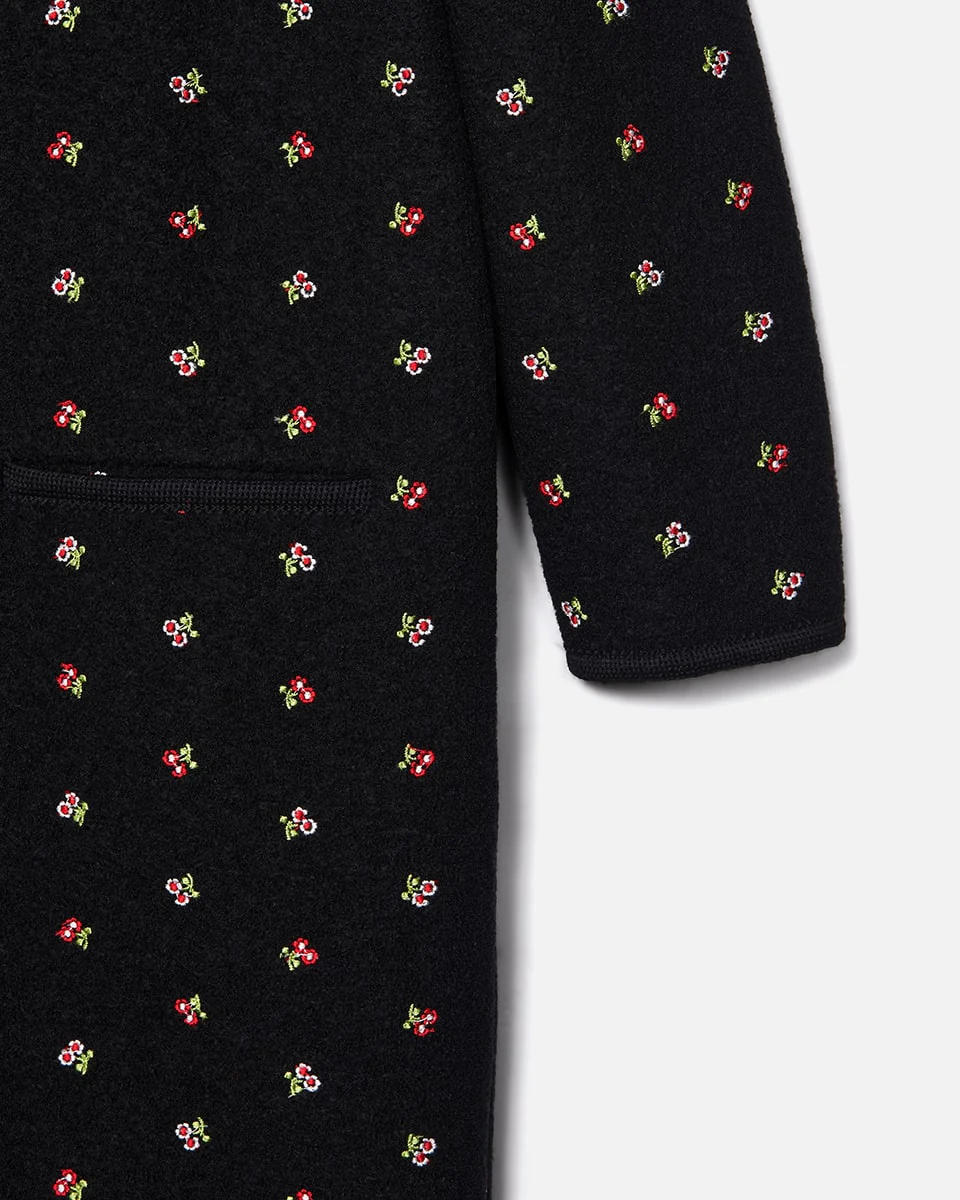 Walker coat flowers black - Image 3