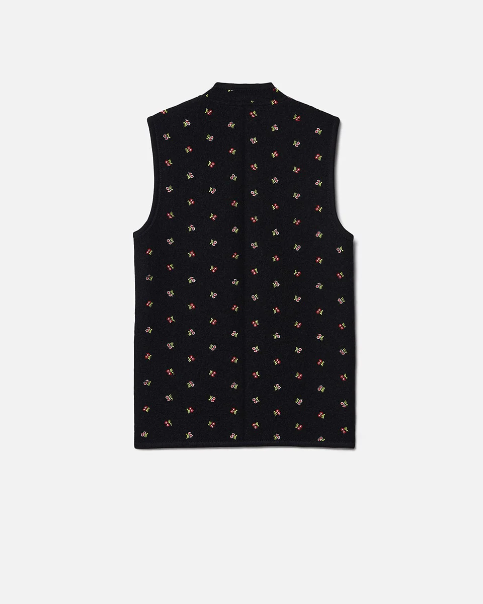 Walker gilet flowers black - Image 3