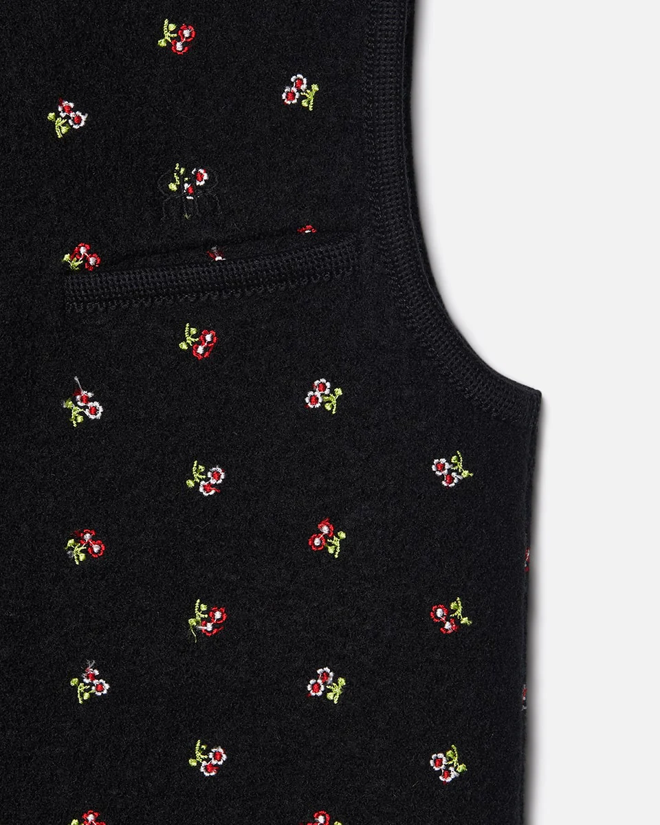 Walker gilet flowers black - Image 4